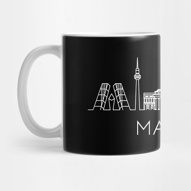 Madrid Skyline by Printadorable